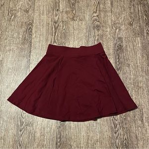 Forever 21 Burgundy Skater Skirt